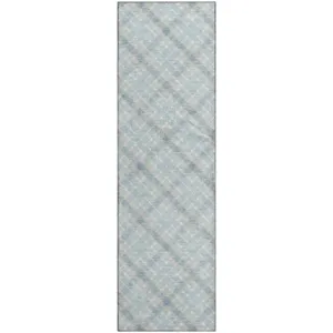 Luxury Washable Indoor/Outdoor Soft Essentials Sky 2'3" x 7'6" Runner Rug