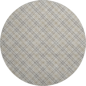 Luxury Washable Indoor/Outdoor Soft Essentials Taupe 8' x 8' Round Rug