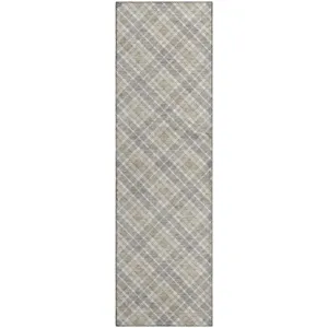Luxury Washable Indoor/Outdoor Soft Essentials Taupe 2'3" x 7'6" Runner Rug