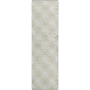 Luxury Washable Indoor/Outdoor Soft Essentials Wheat 2\'3\" x 7\'6\" Runner Rug