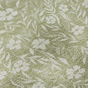 Luxury Washable Indoor/Outdoor Soft Essentials Aloe 2\'3\" x 7\'6\" Runner Rug