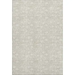 Luxury Washable Indoor/Outdoor Soft Essentials Beige 2\'6\" x 3\'10\" Rug