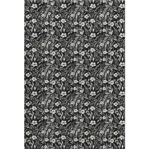 Luxury Washable Indoor/Outdoor Soft Essentials Black Rug