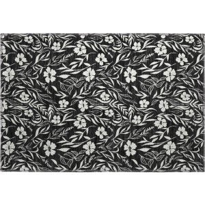 Luxury Washable Indoor/Outdoor Soft Essentials Black Rug