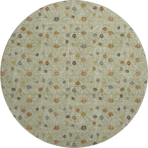 Luxury Washable Indoor/Outdoor Soft Essentials Cactus 8' x 8' Round Rug