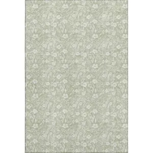 Luxury Washable Indoor/Outdoor Soft Essentials Celery Rug