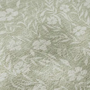 Luxury Washable Indoor/Outdoor Soft Essentials Celery 1\'8\" x 2\'6\" Rug