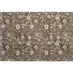 Luxury Washable Indoor/Outdoor Soft Essentials Chocolate Rug