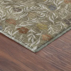Luxury Washable Indoor/Outdoor Soft Essentials Coffee 8\' x 8\' Round Rug
