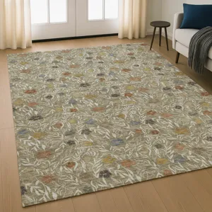 Luxury Washable Indoor/Outdoor Soft Essentials Coffee 8\' x 10\' Rug
