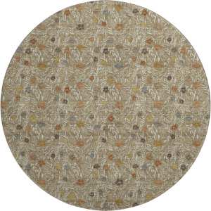 Luxury Washable Indoor/Outdoor Soft Essentials Coffee 8' x 8' Round Rug