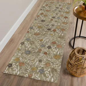 Luxury Washable Indoor/Outdoor Soft Essentials Coffee 2\'3\" x 7\'6\" Runner Rug