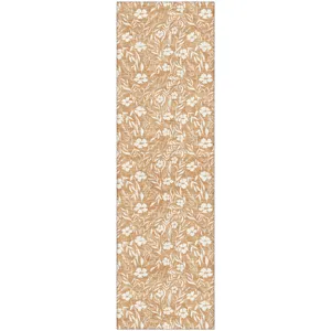 Luxury Washable Indoor/Outdoor Soft Essentials Copper 2'3" x 7'6" Runner Rug