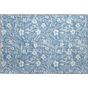 Luxury Washable Indoor/Outdoor Soft Essentials Denim Rug