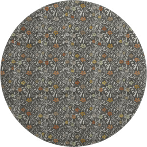 Luxury Washable Indoor/Outdoor Soft Essentials Graphite 8' x 8' Round Rug