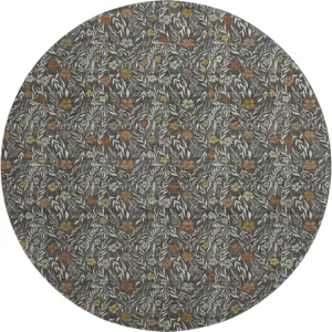 Luxury Washable Indoor/Outdoor Soft Essentials Graphite 8' x 8' Round Rug