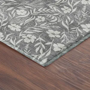 Luxury Washable Indoor/Outdoor Soft Essentials Gray 8\' x 10\' Rug