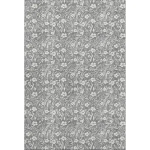 Luxury Washable Indoor/Outdoor Soft Essentials Gray 8\' x 10\' Rug
