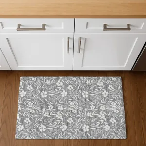 Luxury Washable Indoor/Outdoor Soft Essentials Gray 1\'8\" x 2\'6\" Rug
