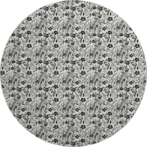 Luxury Washable Indoor/Outdoor Soft Essentials Ivory 8' x 8' Round Rug