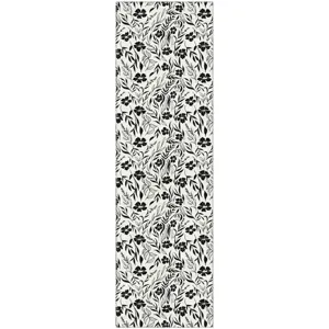 Luxury Washable Indoor/Outdoor Soft Essentials Ivory 2'3" x 7'6" Runner Rug