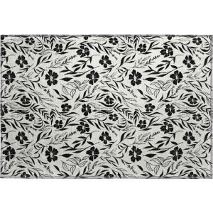Luxury Washable Indoor/Outdoor Soft Essentials Ivory Rug