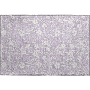 Luxury Washable Indoor/Outdoor Soft Essentials Lavender Rug