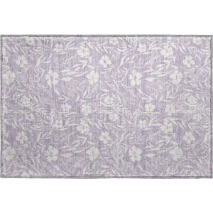 Luxury Washable Indoor/Outdoor Soft Essentials Lavender Rug