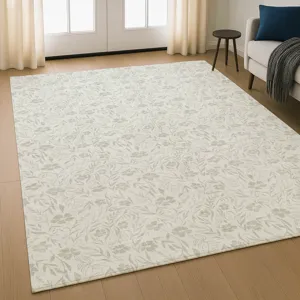 Luxury Washable Indoor/Outdoor Soft Essentials Linen 9\' x 12\' Rug
