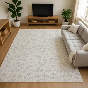 Luxury Washable Indoor/Outdoor Soft Essentials Linen 9\' x 12\' Rug