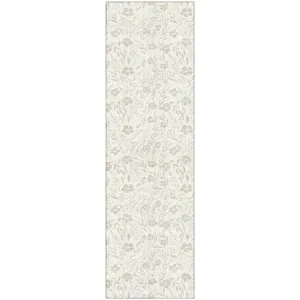 Luxury Washable Indoor/Outdoor Soft Essentials Linen 2\'3\" x 7\'6\" Runner Rug