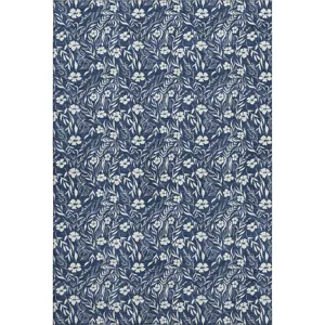 Luxury Washable Indoor/Outdoor Soft Essentials Navy 9\' x 12\' Rug