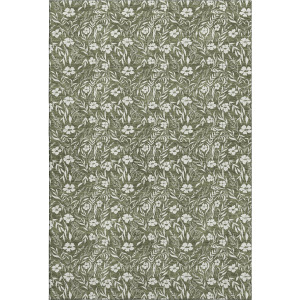 Luxury Washable Indoor/Outdoor Soft Essentials Olive Rug