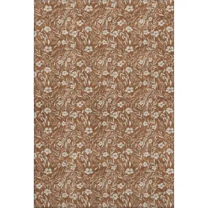 Luxury Washable Indoor/Outdoor Soft Essentials Paprika Rug
