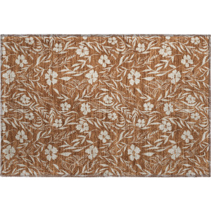 Luxury Washable Indoor/Outdoor Soft Essentials Paprika Rug