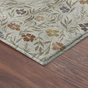 Luxury Washable Indoor/Outdoor Soft Essentials Pearl 8\' x 10\' Rug
