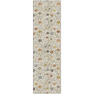 Luxury Washable Indoor/Outdoor Soft Essentials Pearl 2\'3\" x 7\'6\" Runner Rug