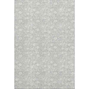 Luxury Washable Indoor/Outdoor Soft Essentials Silver Rug
