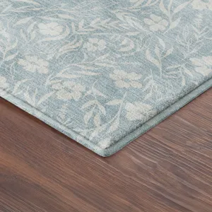 Luxury Washable Indoor/Outdoor Soft Essentials Sky 2\'3\" x 7\'6\" Runner Rug