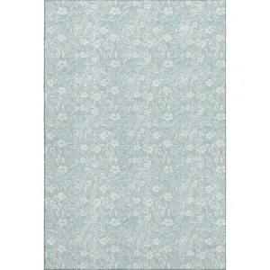 Luxury Washable Indoor/Outdoor Soft Essentials Sky 9\' x 12\' Rug