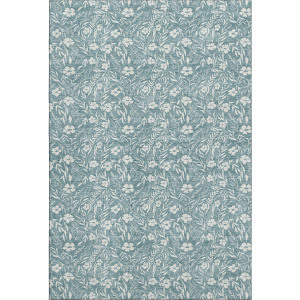 Luxury Washable Indoor/Outdoor Soft Essentials Teal Rug