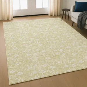 Luxury Washable Indoor/Outdoor Soft Essentials Wheat 8\' x 10\' Rug