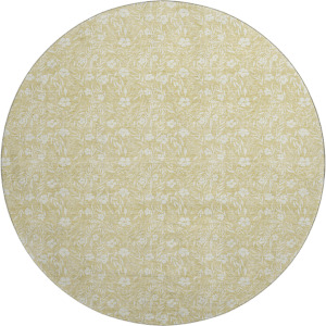Luxury Washable Indoor/Outdoor Soft Essentials Wheat 8' x 8' Round Rug