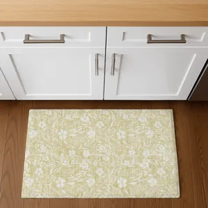 Luxury Washable Indoor/Outdoor Soft Essentials Wheat 1\'8\" x 2\'6\" Rug