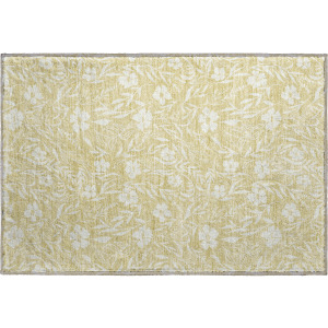Luxury Washable Indoor/Outdoor Soft Essentials Wheat Rug