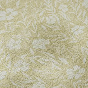 Luxury Washable Indoor/Outdoor Soft Essentials Wheat 2\'3\" x 7\'6\" Runner Rug