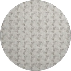 Luxury Washable Soft Essentials Beige 8' x 8' Round Rug