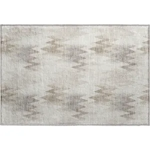 Luxury Washable Soft Essentials Beige Rug