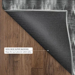 Luxury Washable Soft Essentials Black 10\' x 14\' Rug
