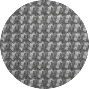 Luxury Washable Soft Essentials Black 8' x 8' Round Rug
